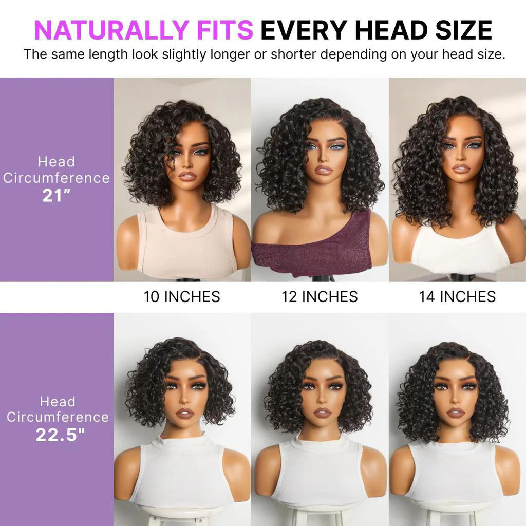 🔥Last Day: 79% OFF🔥Ready-to-Wear Glueless Curly Bob Wig